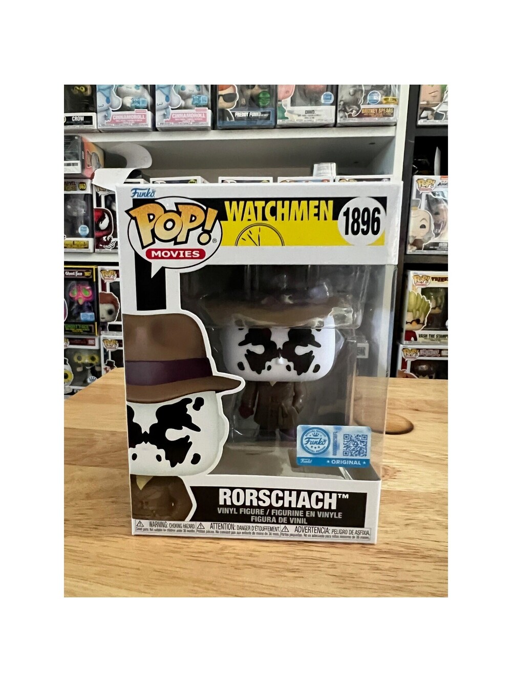 NEW IN HAND EXCLUSIVE Rorschach Watchmen Funko Pop #1896 Movies DC Comics Moore